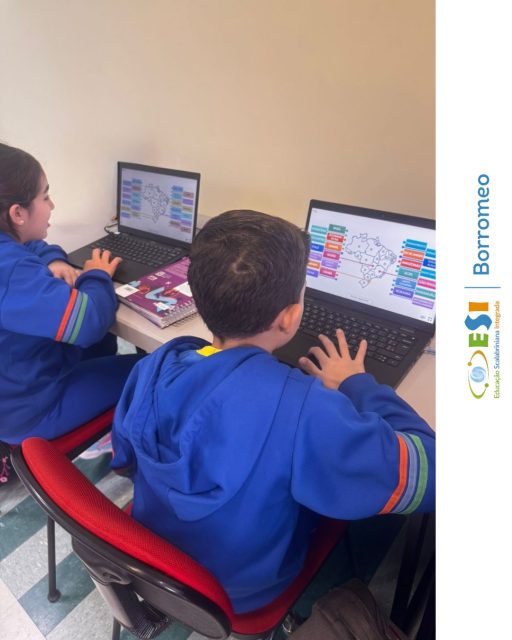 Os estudantes dos 6ºs anos e 7º ano exploraram jogos on-line de Geografia, colocando em prática os conteúdos trabalhados em sala. Entre momentos de competição saudável e parcerias estratégicas, os estudantes vivenciaram desafios que terminaram com premiação para os destaques da atividade.
As ferramentas digitais tornam o aprendizado mais atrativo e prazeroso, despertando a curiosidade e ampliando a participação dos estudantes.
Eles também desenvolveram atividades na plataforma Estuda.com, associada à Iônica (FTD), ampliando ainda mais suas possibilidades de aprendizagem.
A tecnologia segue transformando a educação — e nós seguimos juntos, construindo caminhos para uma formação cada vez mais inovadora e conectada ao futuro!